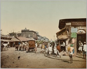 Indie. Kalkata. Upper Chitpore Road (A), po fotografii Dr. Kurta Boecka