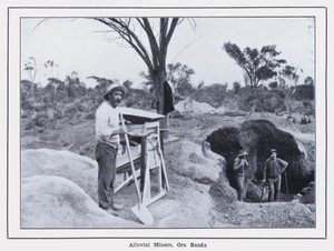 Aluvial Miners, Ora Banda (č/b foto) od Photographer Australian
