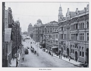 Bridge Street, Sydney (černobílá fotografie) od Photographer Australian