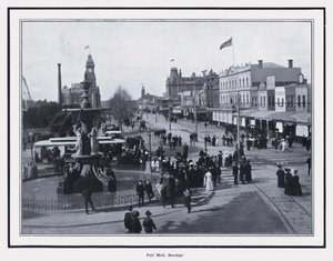 Pall Mall, Bendigo (černobílá fotografie)