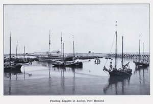 Pearling Luggers v Anchor, Port Hedland (černobílá fotografie) od Photographer Australian
