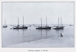 Pearling Luggers v Broome (černobílá fotografie) od Photographer Australian