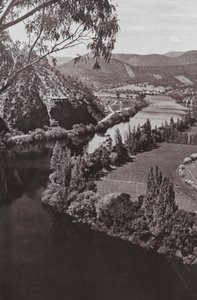 Řeka Derwent poblíž New Norfolku, Tasmánie (černobílá fotografie) od Photographer Australian