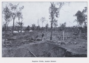 Sapphire Fields, Anakie District (černobílá fotografie) od Photographer Australian