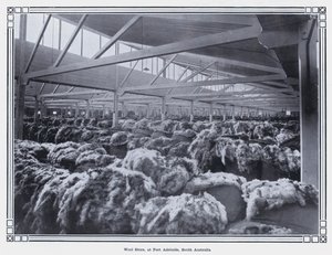 Obchod s vlnou, v Port Adelaide, Jižní Austrálie (černobílá fotografie) od Photographer Australian