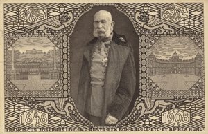 Rakouský císař František Josef I. (čb fotografie) od Photographer Austrian