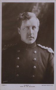 Albert I., belgický král (černobílá fotografie)