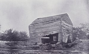 Kanada: First Council House of Six Nations Indians, Brantford (č/b foto)