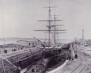 Kanada: HMS "Canada" (černobílá fotografie)