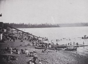 English Bay, Vancouver (černobílá fotografie) od Photographer Canadian