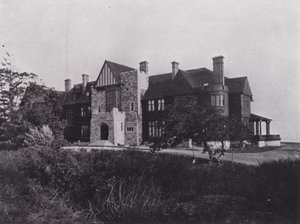 Government House, Victoria (černobílá fotografie)