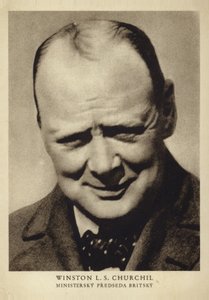 Winston Churchill (čb fotografie)