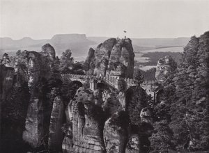 Most Bastei (černobílá fotografie) od Photographer German
