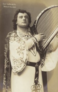 Carl Schroth, německý operní pěvec jako Tannhauser (čb foto) od Photographer German