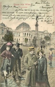 Pár na Ringstrasse, Vídeň (barevné foto) od Photographer German
