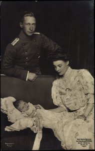Pár korunních princů, Friedrich Wilhelm, Cecilie, RPH 1418 od Photographer German