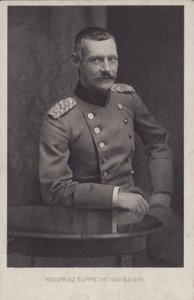 Korunní princ Rupprecht Bavorský, německý vojenský velitel z první světové války (čb foto) od Photographer German