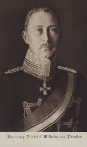 Korunní princ Wilhelm, nejstarší syn císaře Viléma II z Německa (černobílá fotografie) od Photographer German
