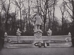 Památník v Siegesallee, Friedrich Wilhelm, velký kurfiřt (černobílá fotografie) od Photographer German
