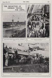 Odjezd německých jednotek do Číny k potlačení povstání boxerů, srpen 1900 (černobílé foto) od Photographer German