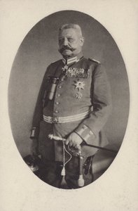 Polní maršál Paul von Hindenburg, velitel německé armády v první světové válce (čb foto) od Photographer German