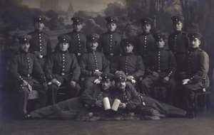 Skupina vojáků německé armády (č/b foto) od Photographer German