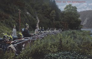 Německá císařská armáda na manévrech (foto) od Photographer German