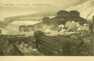 Kruppovy závody, Essen, Porúří, Německo (černobílé foto) od Photographer German