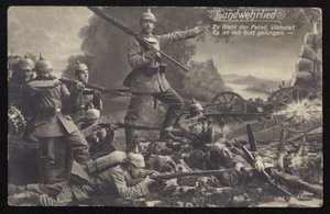 Landwehrlied (Army Song) (černobílá fotografie) od Photographer German