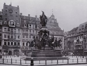 Lipsko: Památník vítězství (černobílá fotografie) od Photographer German