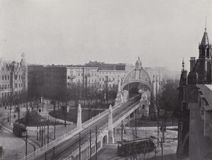 Nollendorfplatz, stanice Der Hochbahn (černobílé foto) od Photographer German