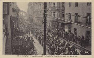 Okupace litevského Vilniusu německými vojsky během první světové války od Photographer German