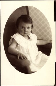 Pasparta Ak princezna Hilda Bavorská jako malá holčička (černobílá fotografie) od Photographer German