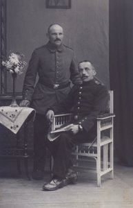 Portrét dvou německých vojáků (č/b foto) od Photographer German