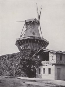 Postupim, Sanssouci, historický mlýn (čb foto) od Photographer German