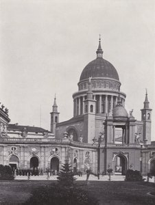 Postupim, Stadtschloss, Fortunaportal a St Nikolaikirche (černobílá fotografie) od Photographer German