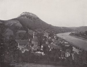 Město a pevnost Konigstein (černobílá fotografie) od Photographer German