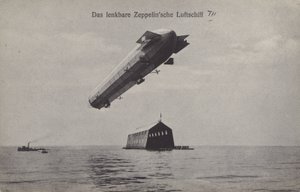 Zeppelin LZ III (černobílá fotografie) od Photographer German