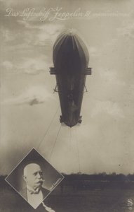 Zeppelin LZ III (černobílá fotografie) od Photographer German