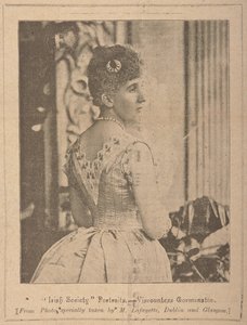 Viscountess Gormanston, "Irská společnost" [žurnál] Vol. VII č. 353 13. října 1894 (novinový tisk)