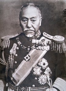 Admirál Togo (černobílá fotografie) od Photographer Japanese