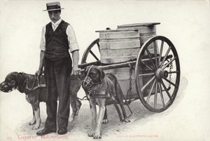 Mlékař, Lucern, Švýcarsko (čb fotografie) od Photographer Swiss