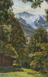Wengen, Švýcarsko (barevné foto) od Photographer Swiss