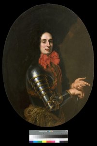 Portrét pána v brnění a s červeným šátkem, 1650-70