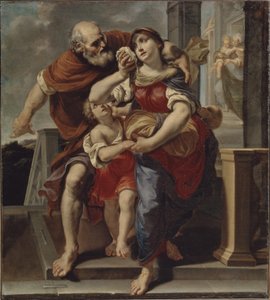 Hagar opouští dům Abrahamův od Pier Francesco Mola
