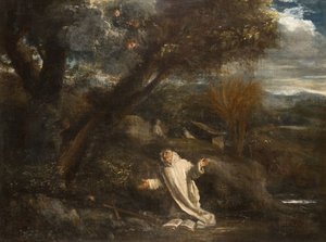 Krajina se světcem v extázi, 1612-1647. od Pier Francesco Mola