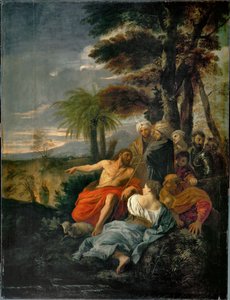 Saint Jean-Baptist prechant dans le desert - Svatý Jan Křtitel káže na poušti... od Pier Francesco Mola