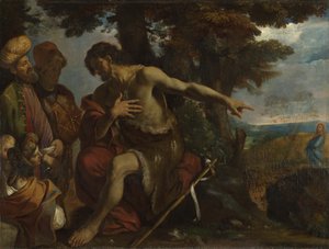 Svatý Jan Křtitel káže na poušti, c. 1640