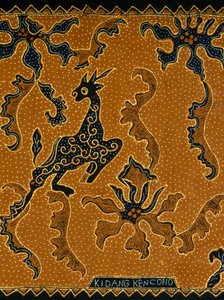 Batika s tradičním designem, Java, Indonésie, detail od Blaise Nicolas Le Sueur