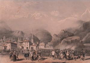Bivak francouzských jednotek v Susa, Piemont od Blaise Nicolas Le Sueur